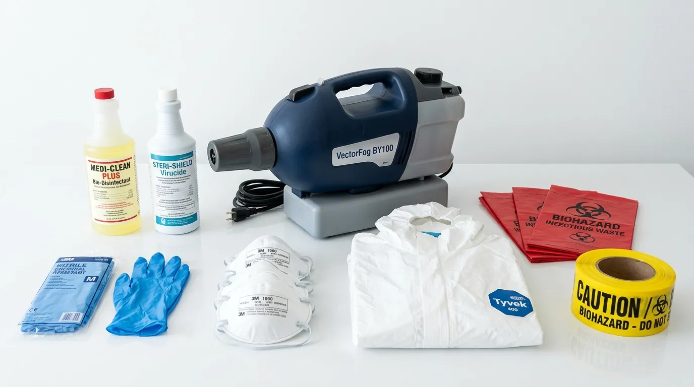 Professional biohazard remediation crew working in Ridgefield